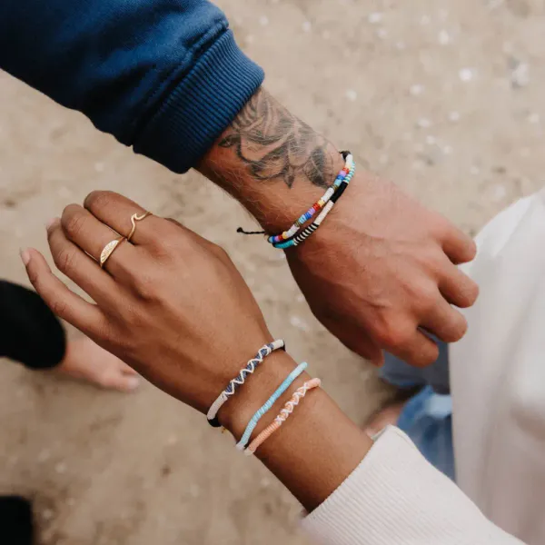 "Rapture" woven Armbånd Aqua Blue