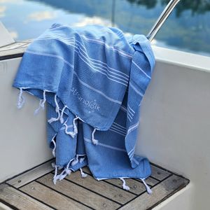 Hovedbilde "HVALER" Badelaken -Lyseblå