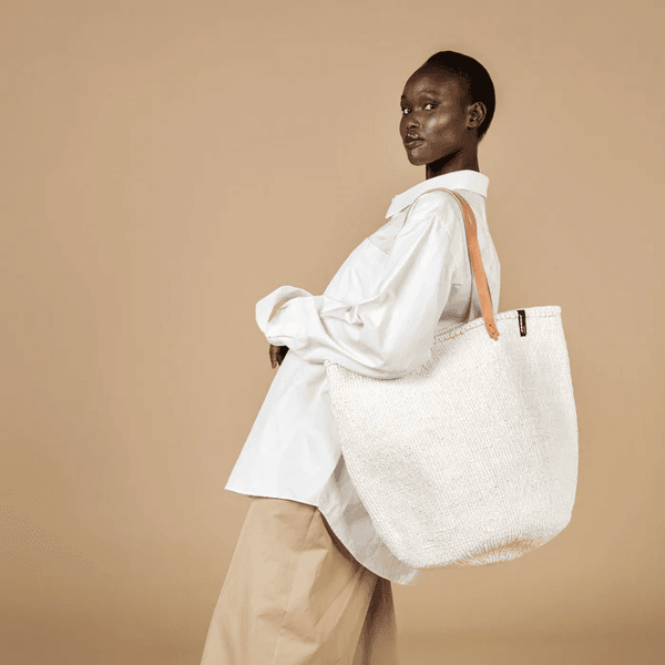 Kiondo Shopper Basket -White - Large